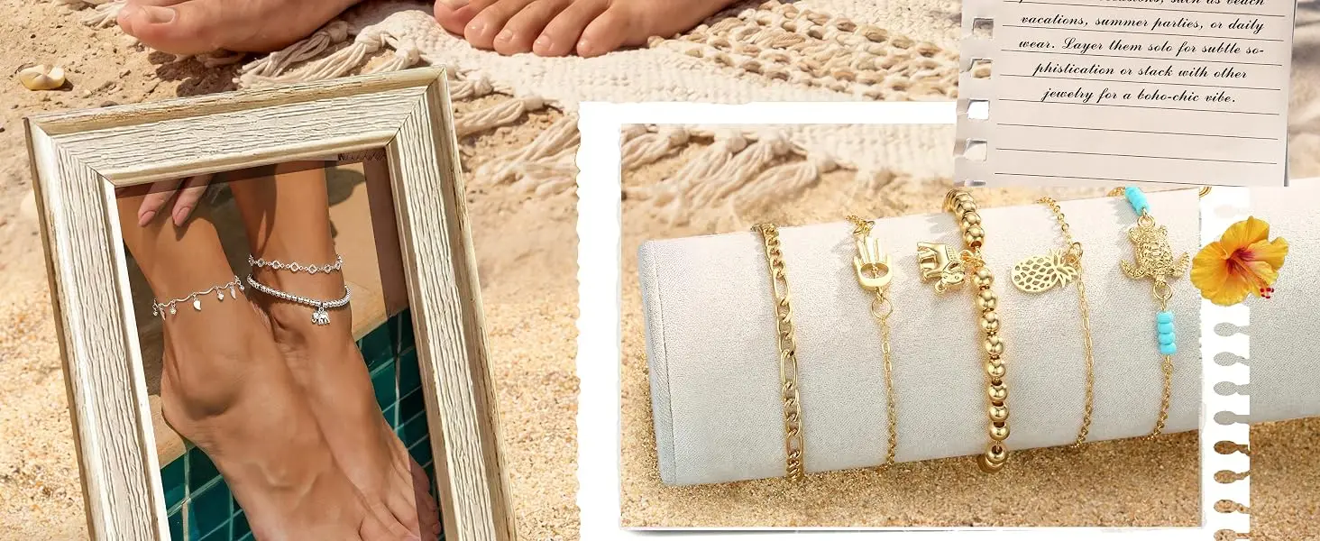 Layered Anklet Set — product information 2