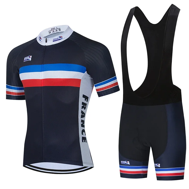 AliExpress Arkea Samsic Team France Cycling Bib Sets MTB Uniform Summer Road Bike Jerseys Bicycle Clothing Men's Short Sleeve Maillot Racing Suit Outfit