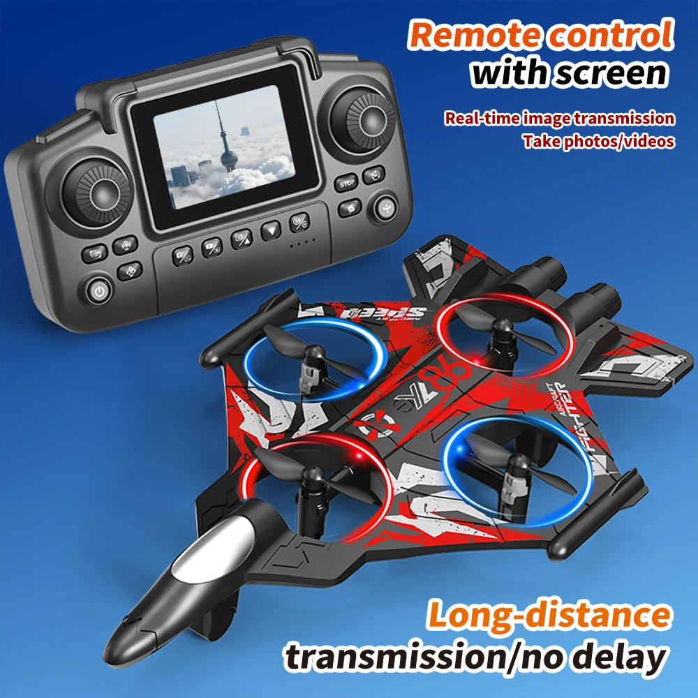 2026 New YL86 2.4G Remote Control Fighter Drone UAV, 360° Stunt Rolls, Optical Flow Positioning, Headless Mode, Quadcopter with Camera Christmas Gift