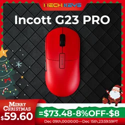 Incott G23 Series PAW3950 Hot Swap 8Khz Gaming Mouse Wireless 2.4G+Wired 2 Mode Ergonomic Design Mouse For Gamers And Enthusiast