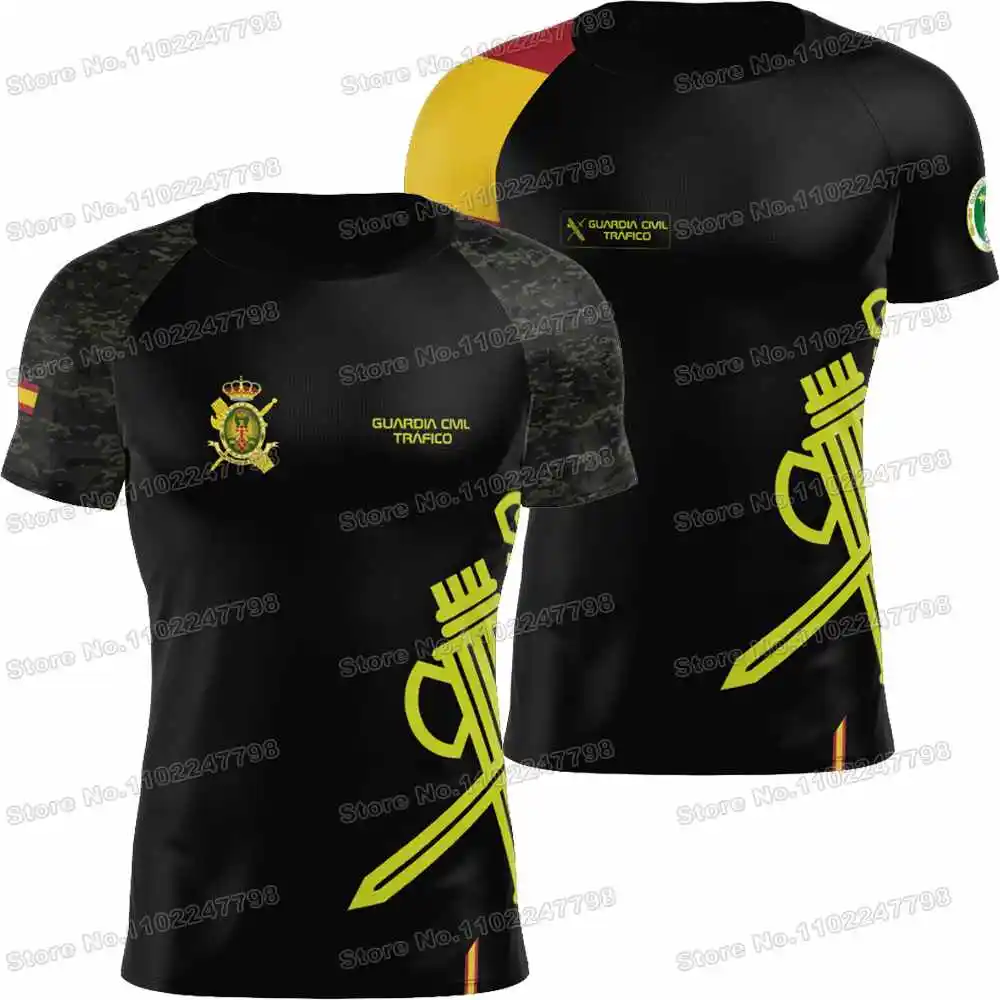 2023 Traffic CLXX Civil Guard T Shirt Spain Outdoor Tech Shirts Men MTB Clothing Training Tops Fitness Jersey Running Sportswear