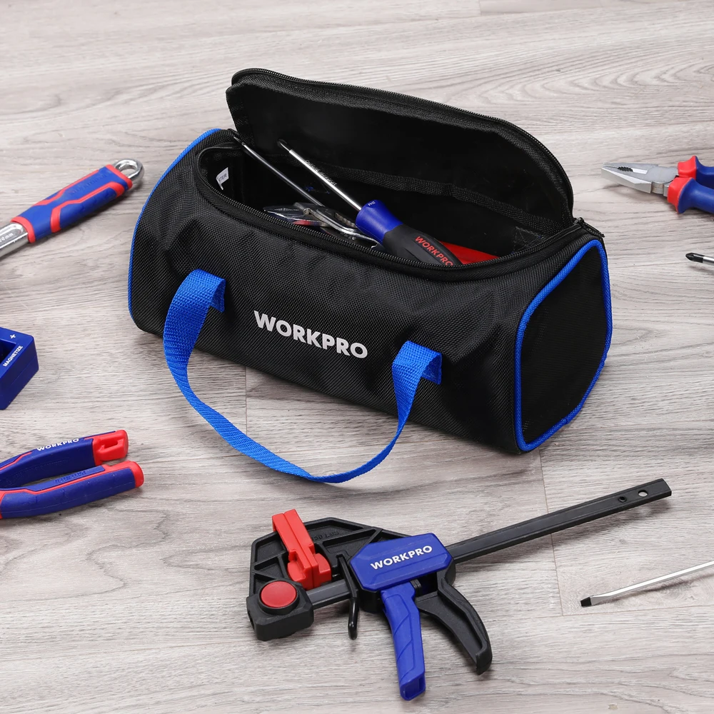 WORKPRO 12 Inch Handheld Multifunctional Tool Bag Electrician Kit Maintenance Tool Storage Bag Repair kit Storage Organize Bag