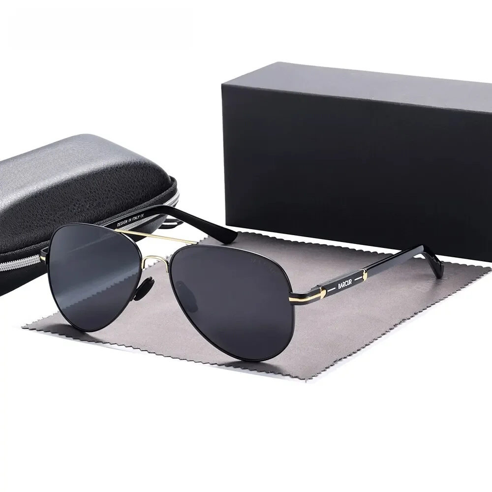 BARCUR Gepolariseerde Mens Zonnebril Pilot Zonnebril voor Mannen Accessoires Rijden Vissen Wandelen Brillen Oculos Gafas De Sol - afbeelding 2