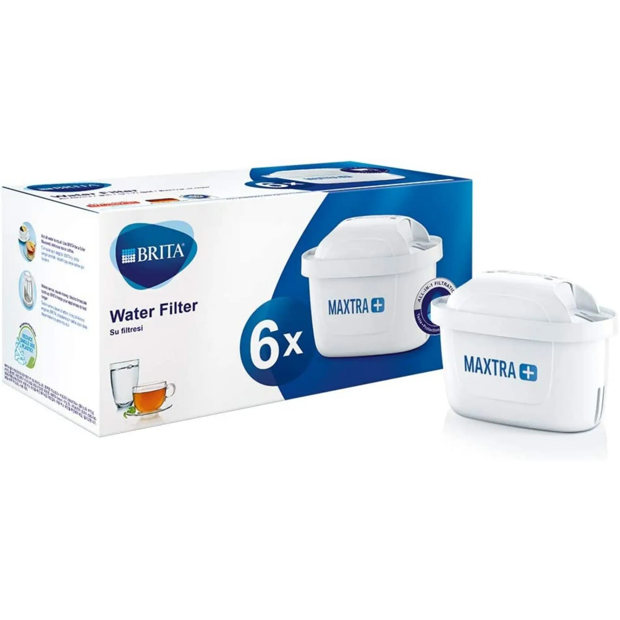 BRITA MAXTRA + 물 처리 투수 교체 필터-6 PCs