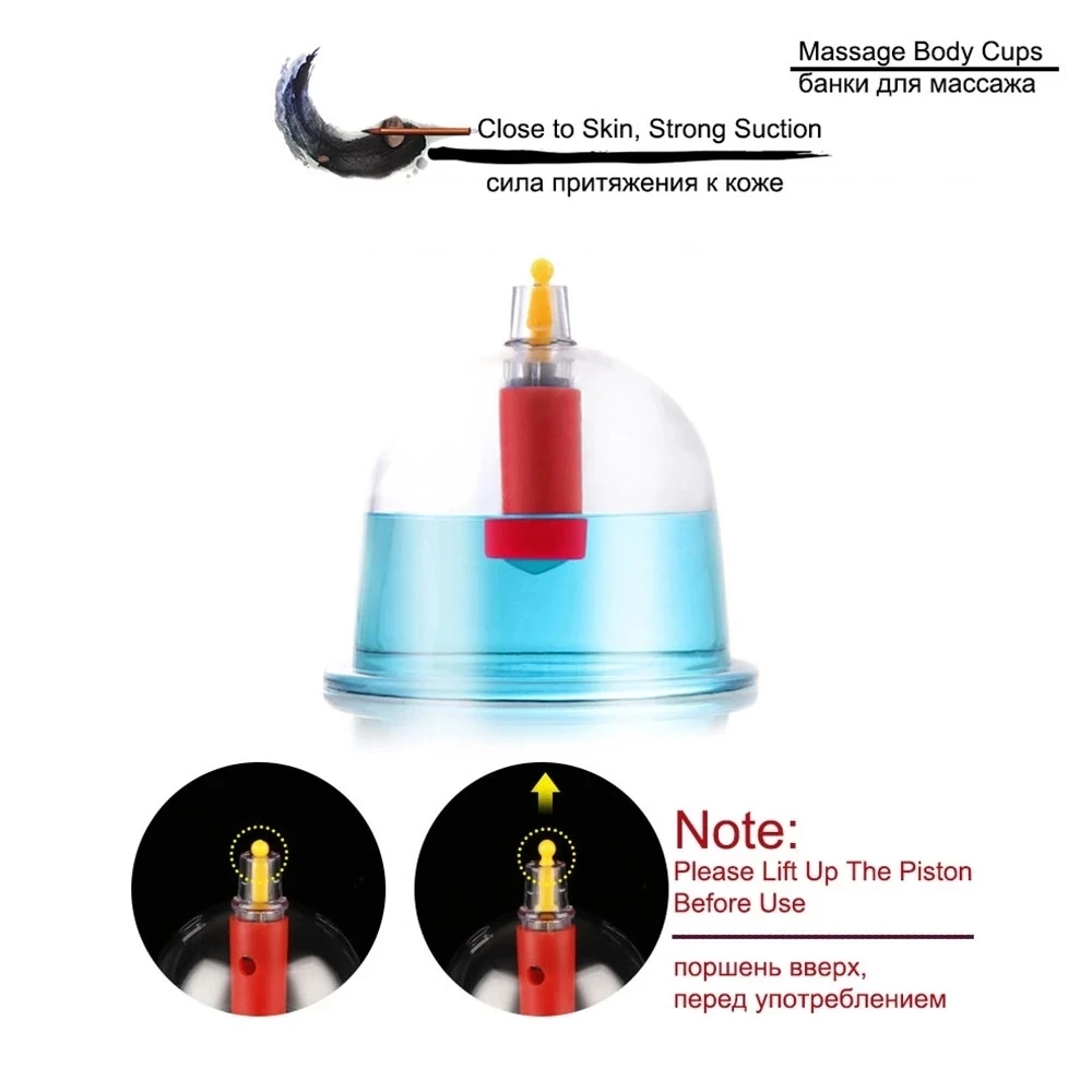 32pcs Massage Vacuum Cupping Therapy Set Thicker Magnetic Aspirating Cupping Cans With Tube Jars Acupuncture Massage Suction Cup