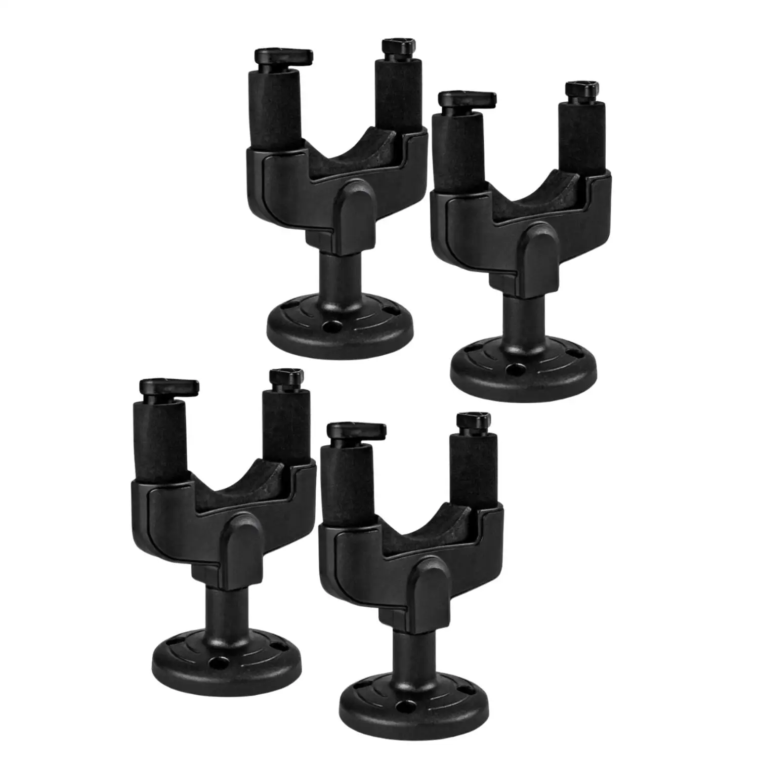 

5Core Guitar Wall Mount Hanger Hook 4Pcs Metal Base Soft Padding Adjustable Rotatable Holder GH ABS 4pcs