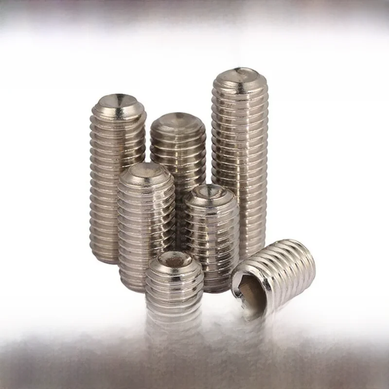 HotXYZ 304 vis de réglage de pointe de tasse à douille hexagonale interne en acier inoxydable M1.6 M2 M3 M4 M6 M8 M10 M12 M16 boulons à extrémité Concave