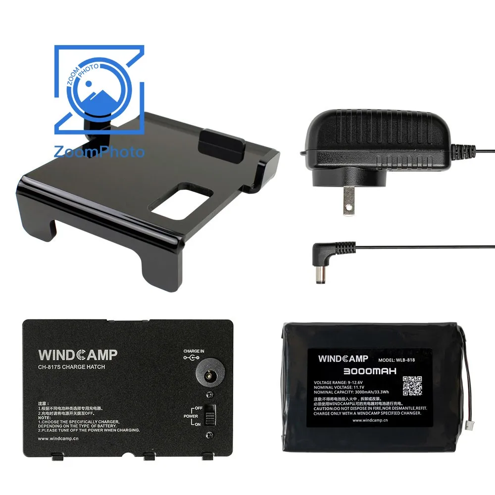 حزمة بطارية WINDCAMP ، فتحة شحن ، شاحن لنا ، قوس للقدم الليثيوم ، قدم-mAh ،