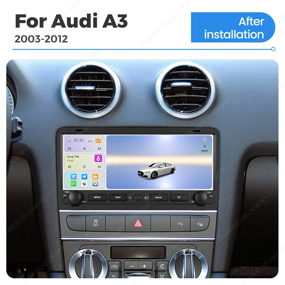 MEKEDE 10.26“ Display Touch Screen For Audi A3 8P S3 RS3 2003-2012 Car Multimedia Player Stereo Wireless Carplay Android Auto
