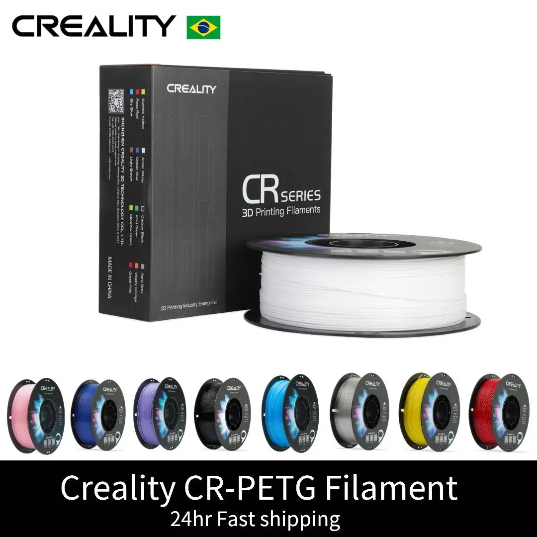 Filamento para Impressoras 3D CREALITY CR-PETG/ABS 1 KG 1.75mm Ecológico, Sem Odor e Não Tóxico, Alta Estabilidade e Resistência à Umidade