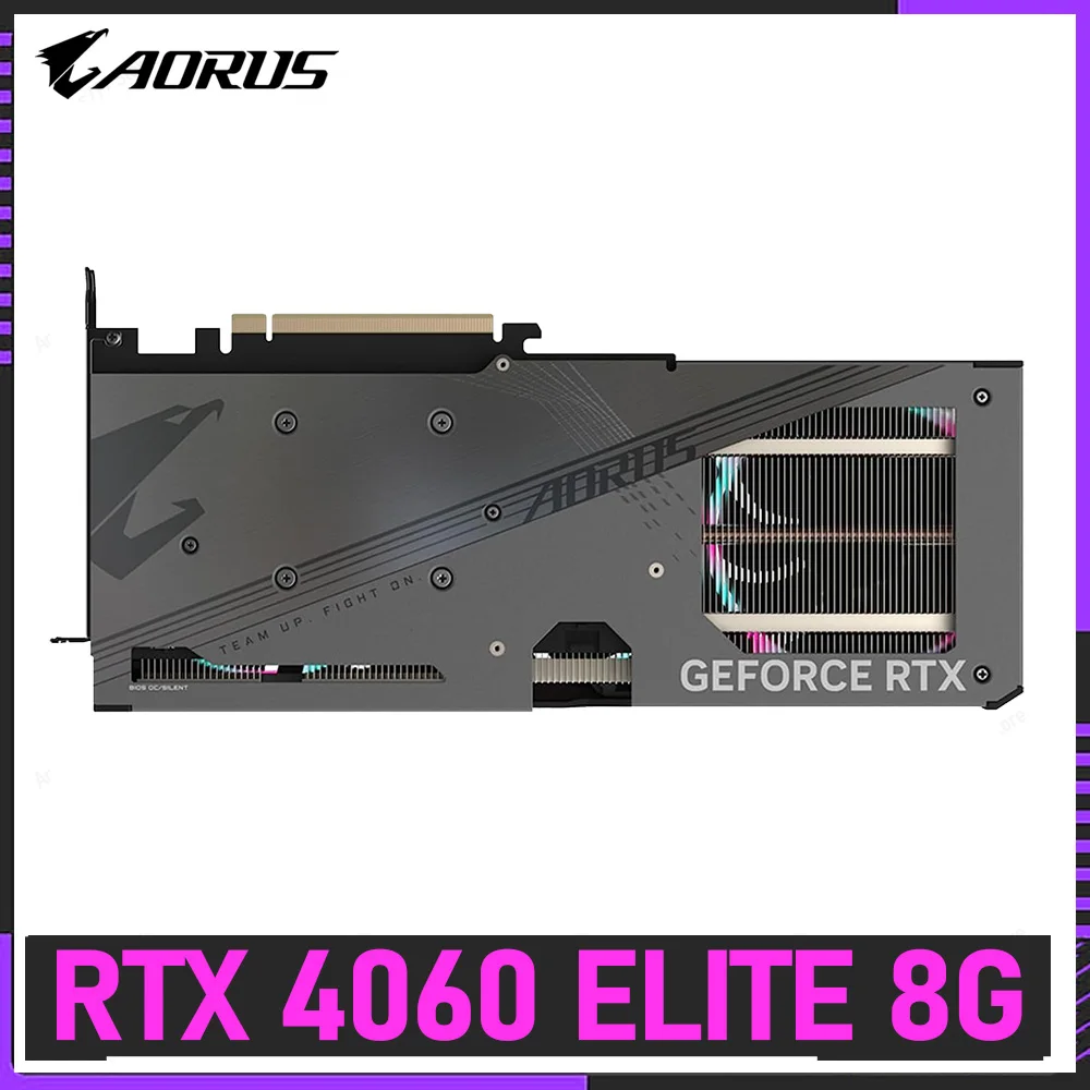 Imagem -05 - Placa de Vídeo Aorus-geforce Elite 8g Rtx 4060 Gddr6 1800mhz 8pin Pci-e 4.0 Suporte Triplo para Ventiladores Cpu Intel Adm Placa de Vídeo