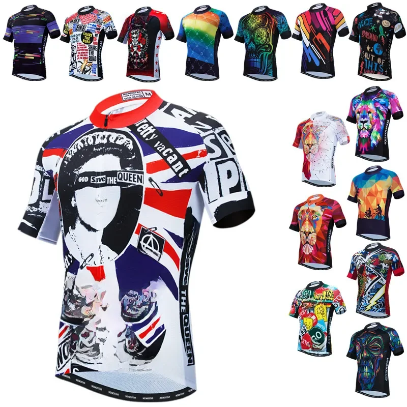 AliExpress weimostar Weimostar Funny Cycling Jersey Men Summer MTB Bike Jersey Anti-UV Cycling Shirt Racing Sport Bicycle Clothing Road Cycle Wear