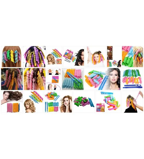 Alat Pembuat Pengeriting Pengungkit Rol Rambut Penataan Rambut 18 Buah