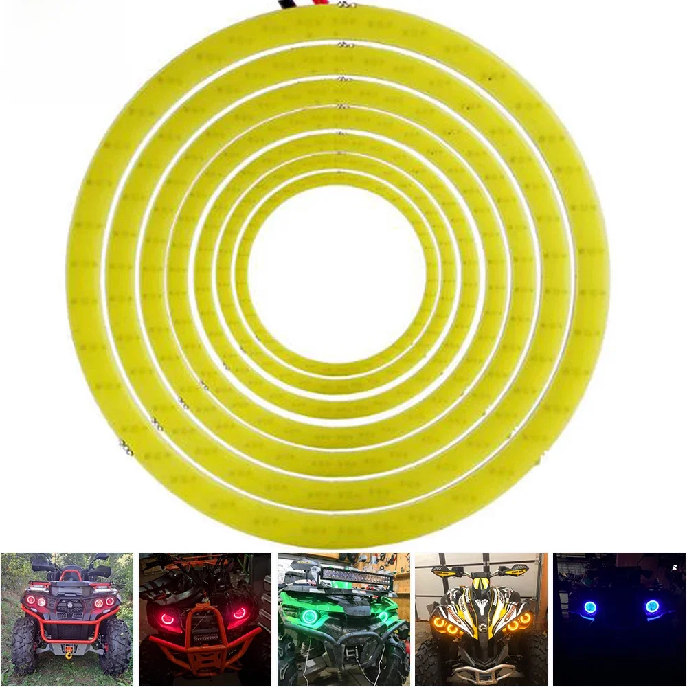 1 Para LED Halo Rings Angel Eyes do reflektorów samochodowych, światła COB 12V DC, LED światła przeciwmgielne, światła do jazdy dziennej, oświetlenie wnętrza — zdjęcie 2
