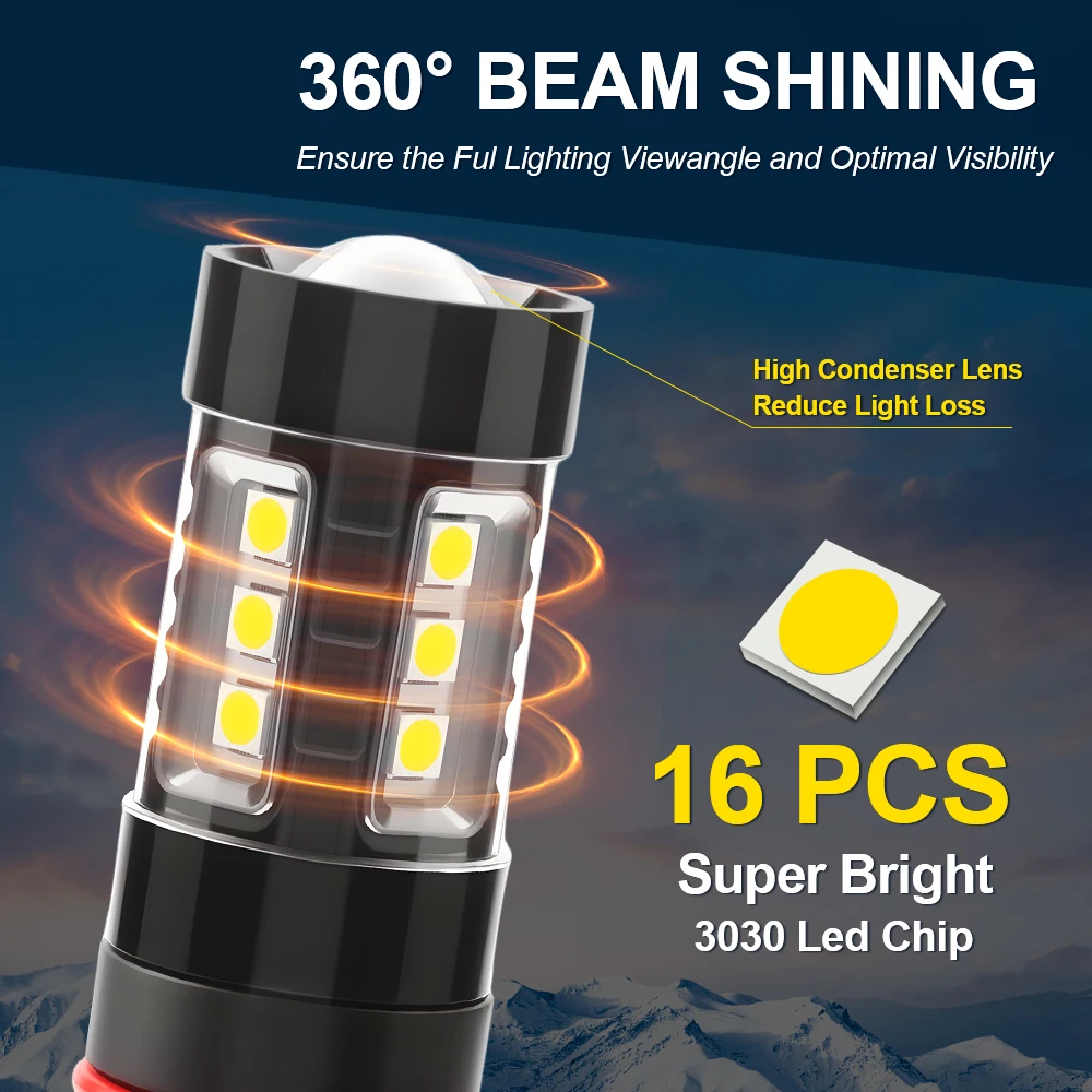 لبيجو 508 2010 2011 2012 2013 2014 P13W الأبيض LED استبدال الجبهة الضباب مصابيح كهربائية أضواء النهار الجري #6