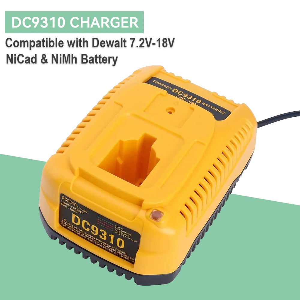 Battery Charger DC9310 for DEWALT 7.2V-18V NiCad & NiMh Battery DW9057 DC9071 DC9091 DC9096