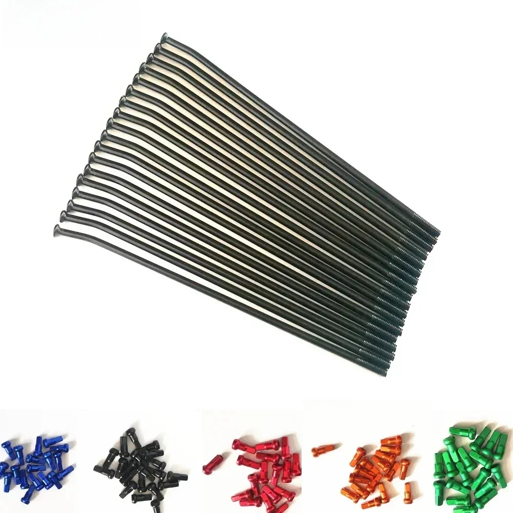 36 stks/partij motorfiets velgdraad # 45 staal 8G diameter 4,0 mm motorfietsspaak met tepels - afbeelding 2