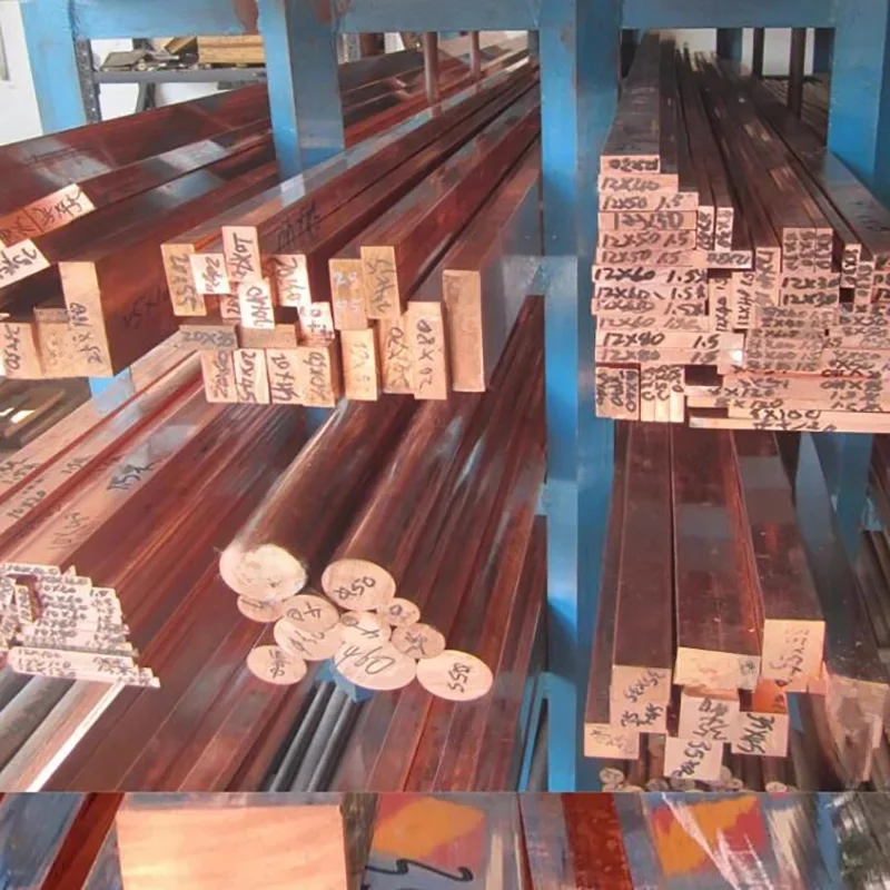 Barres de Cuivre, Plaques, Tiges