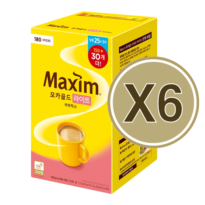 (One box) Maxim Moka Gold Lite 180 pieces X 6 pieces