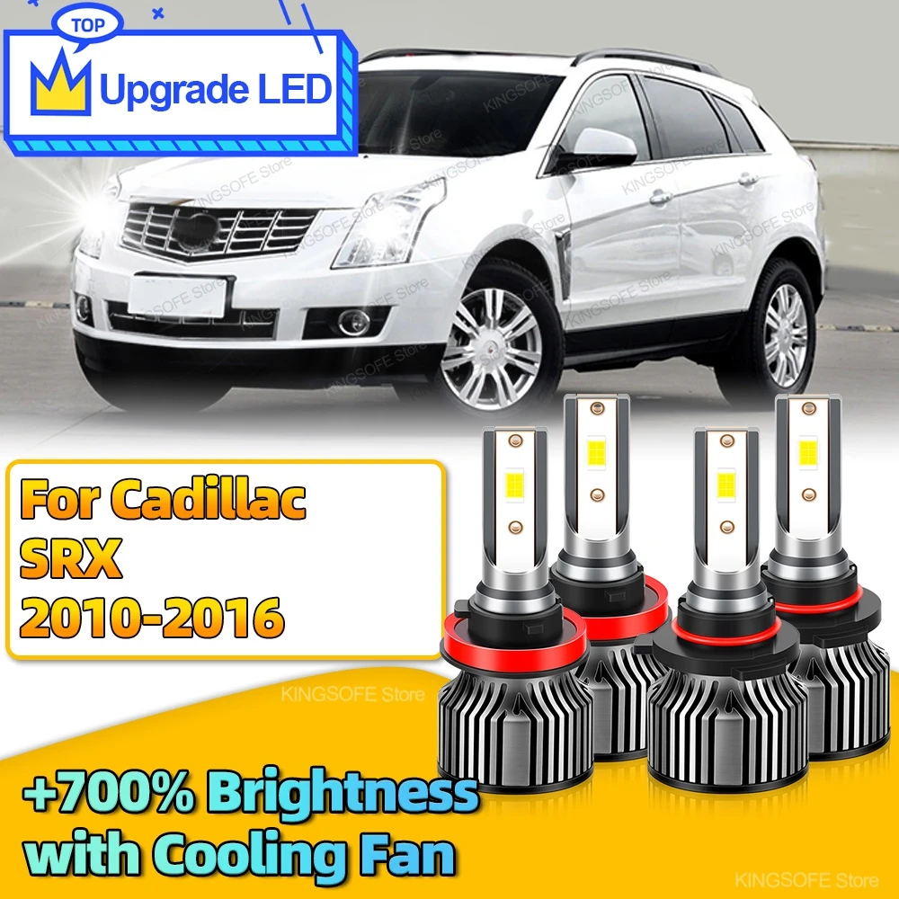 2/4 Uds faro LED 30000LM Canbus H11 HB3 bombillas de luz delantera de coche para Cadillac SRX 2010 2011 2012 2013 2014 2015 2016