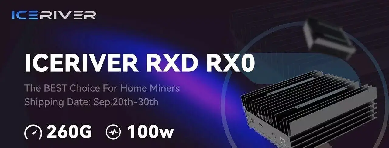 

Купите 2 и получите 1 бесплатно новый IceRiver RXD RX0 260GH/S 100 Вт, Майнер с блоком питания