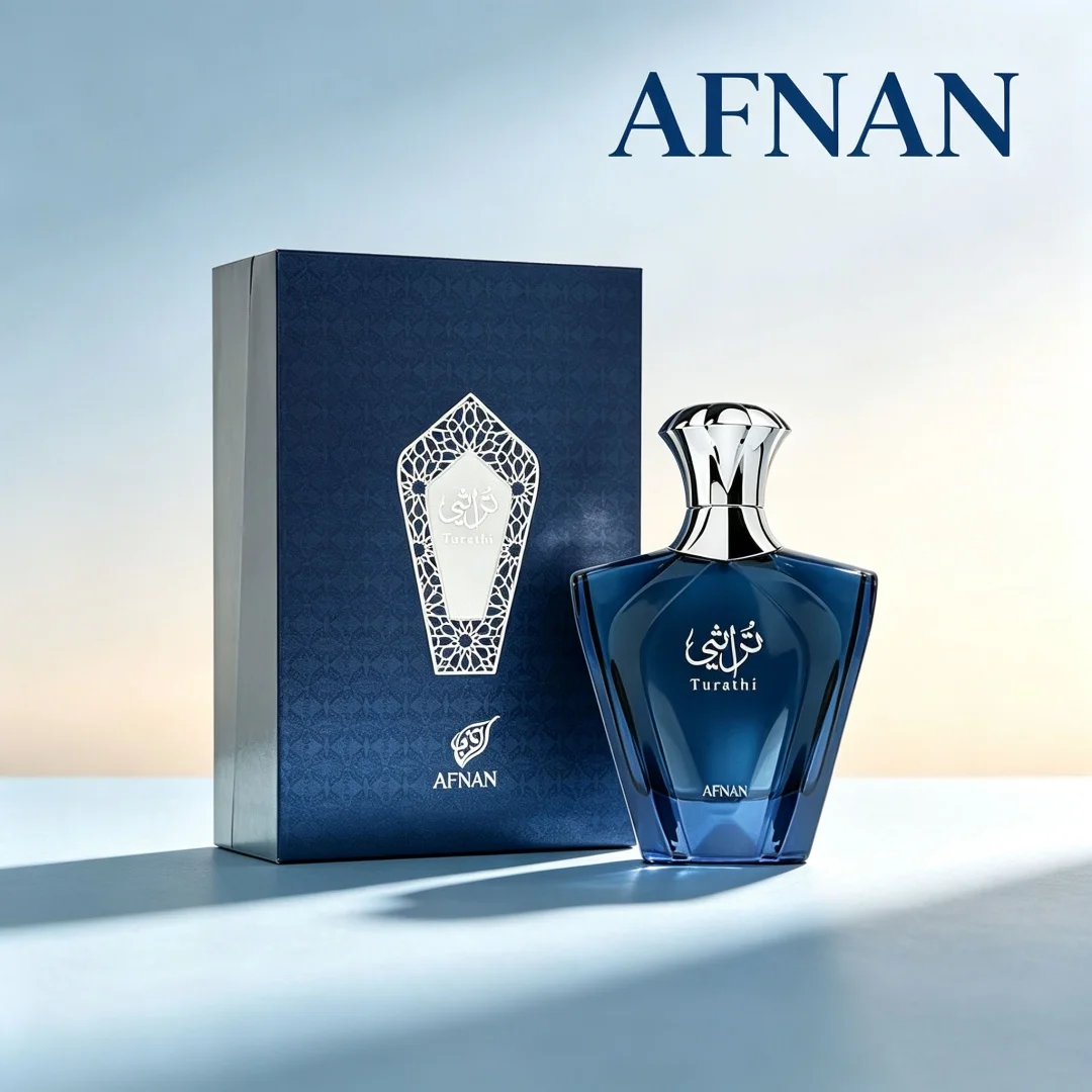 Afnan Turathi Blue 3.0 Oz 90ml Premium Cologne Citrus Woody Scent for Casual & Special Occasions