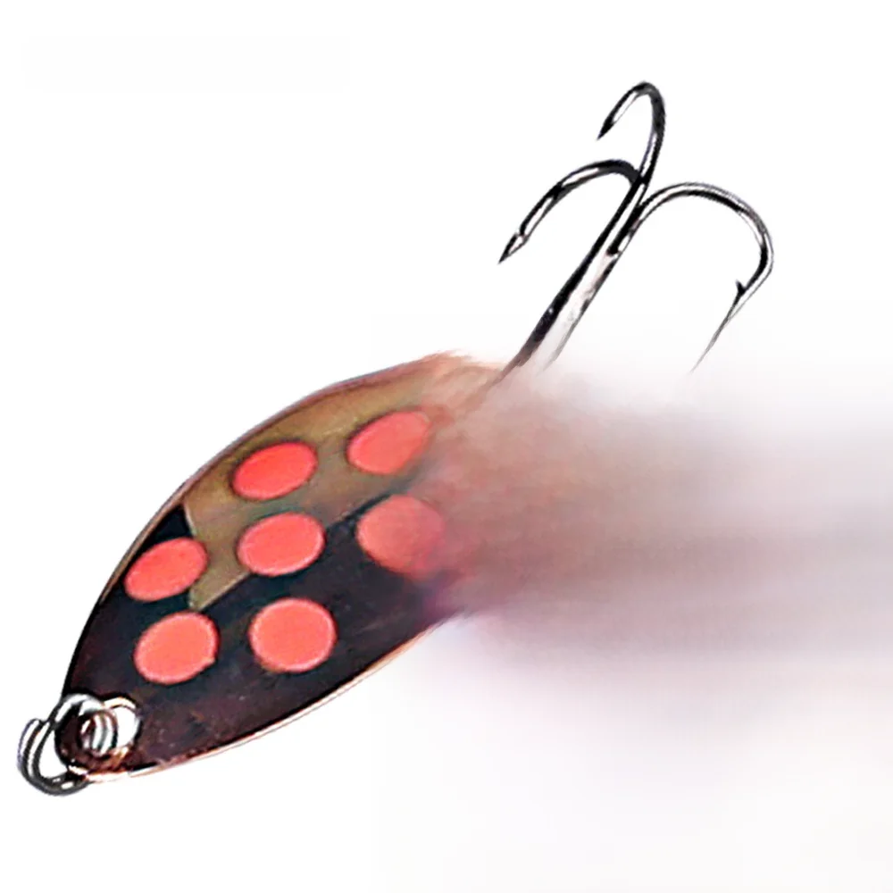 AYWFISH 33MM 2.6G cuillère en métal Spinner leurre de pêche eau salée manivelle Wobble pour la pêche à la traîne brochet bar truite offre spéciale