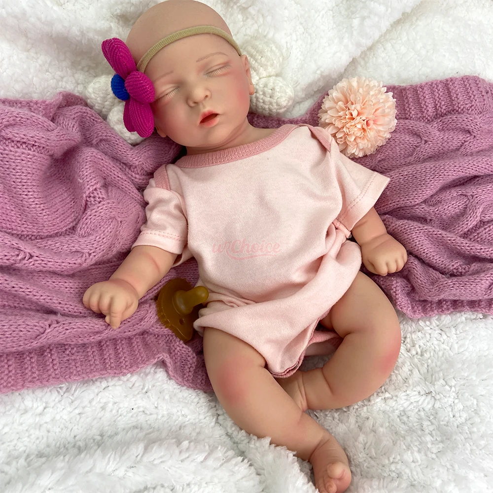 

Коллекционная кукла-реборн из силикона, 45 см, с ручной росписью, реалистичная 3D-пигментация кожи, как живой новорожденный