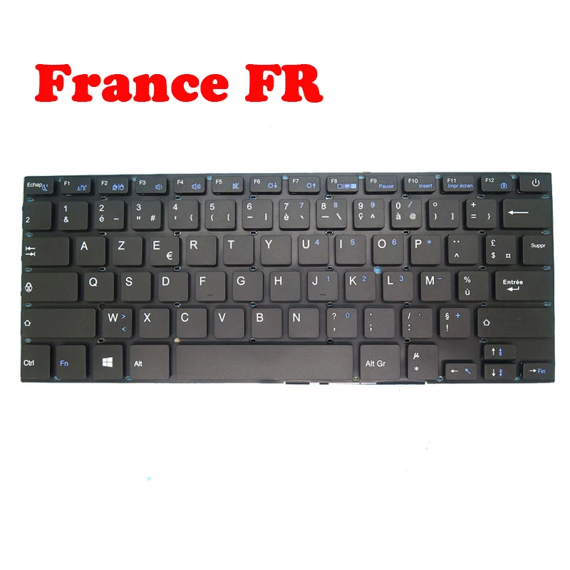 Laptop Keyboard For Thomson NEO14-2.32BS Black Without Frame United States US/France FR