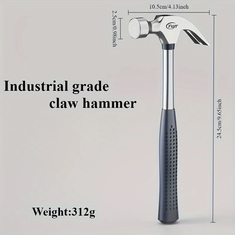 Versatile Mini Claw Hammer with Non-Slip Grip - High Carbon Steel, Ideal for DIY Projects, Home Decor, Maintenance & Emergency E