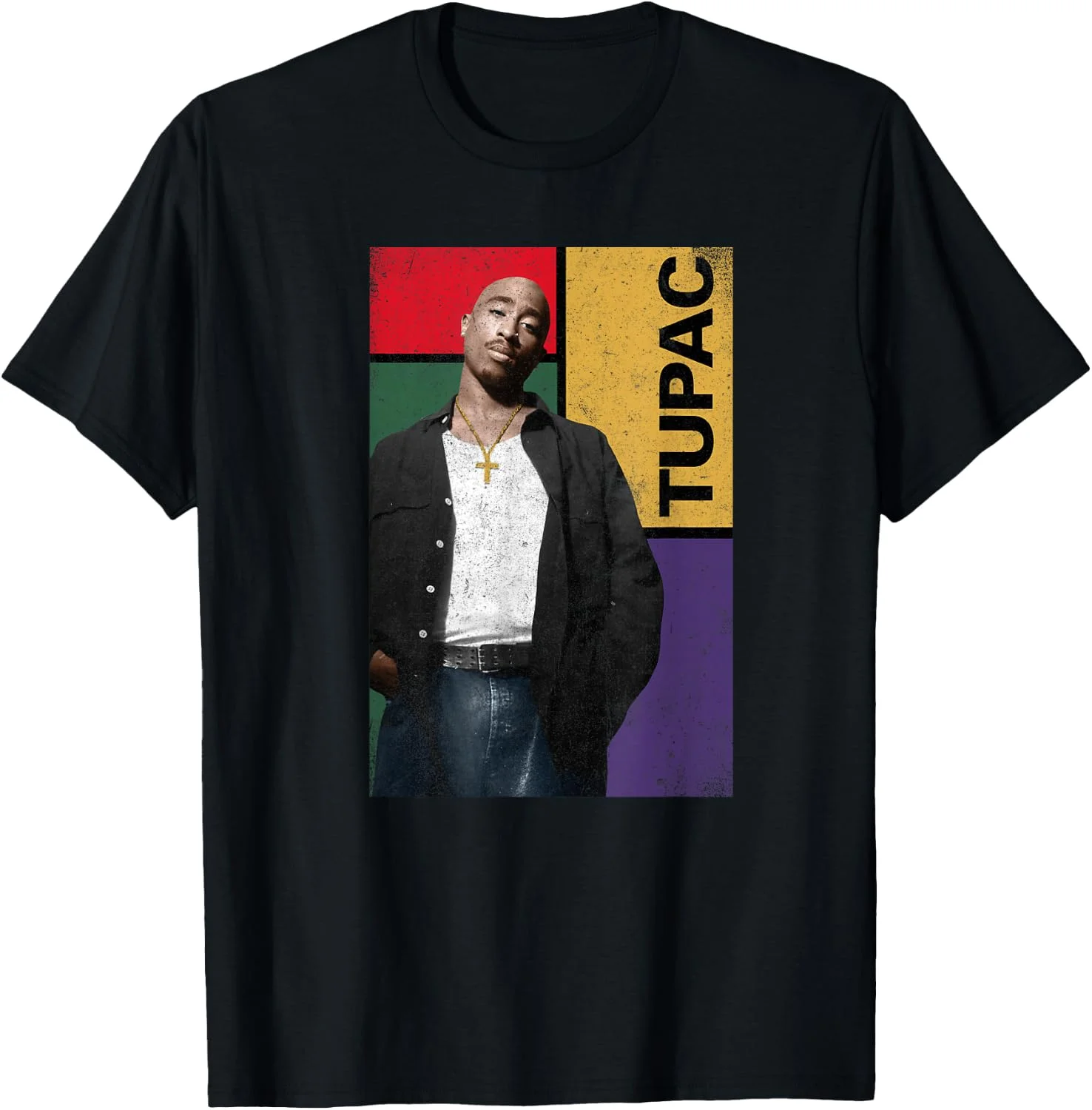 Unisex Tupac Vintage Squared T-Shirt