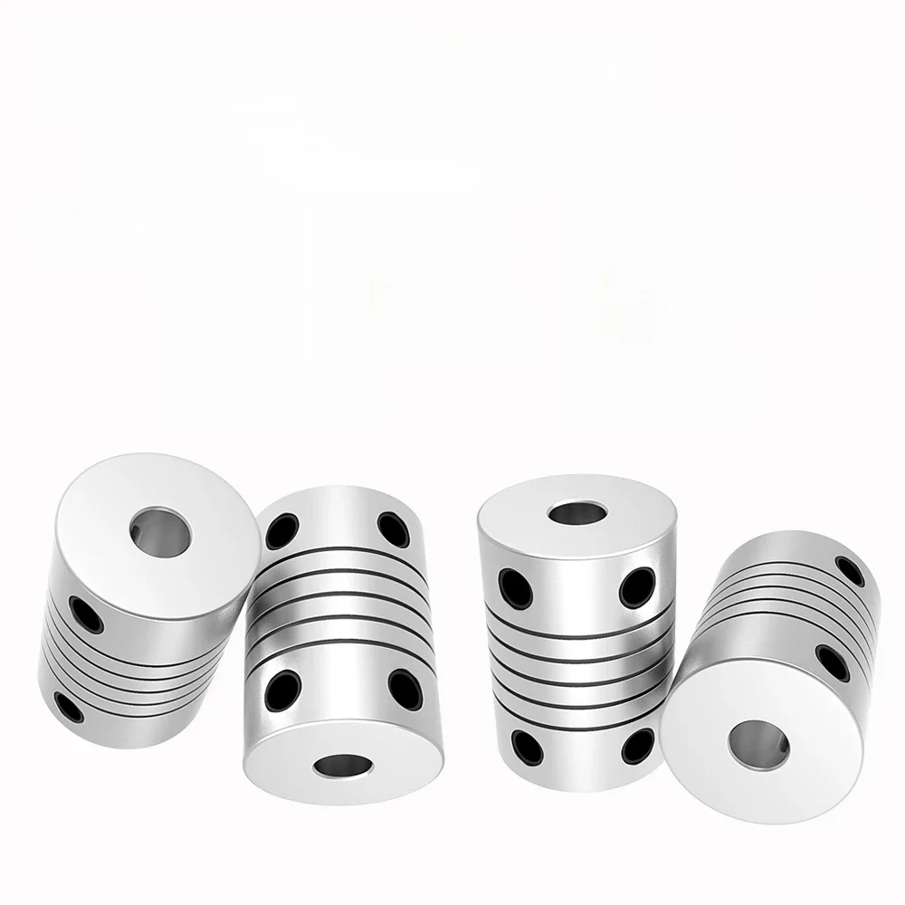 Accouplement d'arbre à mâchoire Flexible en aluminium D19xL25, 3 4 5 6 6.35mm 8mm 10mm, coupleur de moteur pas à pas CNC, encodeurs, Machine à graver