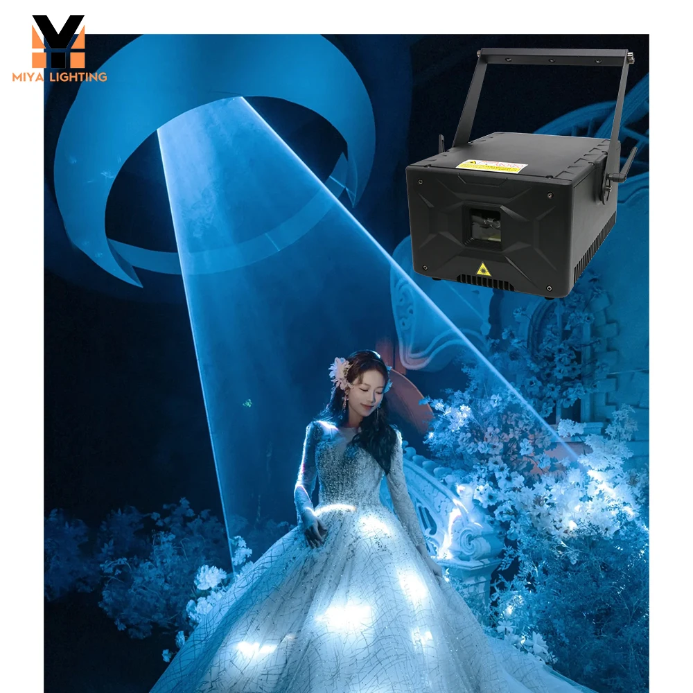 First Dancing 10W RGB Waterproof Animation Laser Light Show System with Auto-Sensing - Ideal for Wedding Shows, DJ Nights, Night