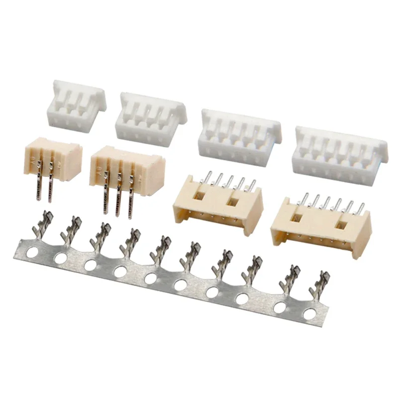 50 sztuk MICRO JST 1.25 2/3/4/5/6/7/8/9/10 złącze pinowe 1.25MM skok kąt prosty/prosty pin nagłówek/obudowa/zacisk — zdjęcie 2