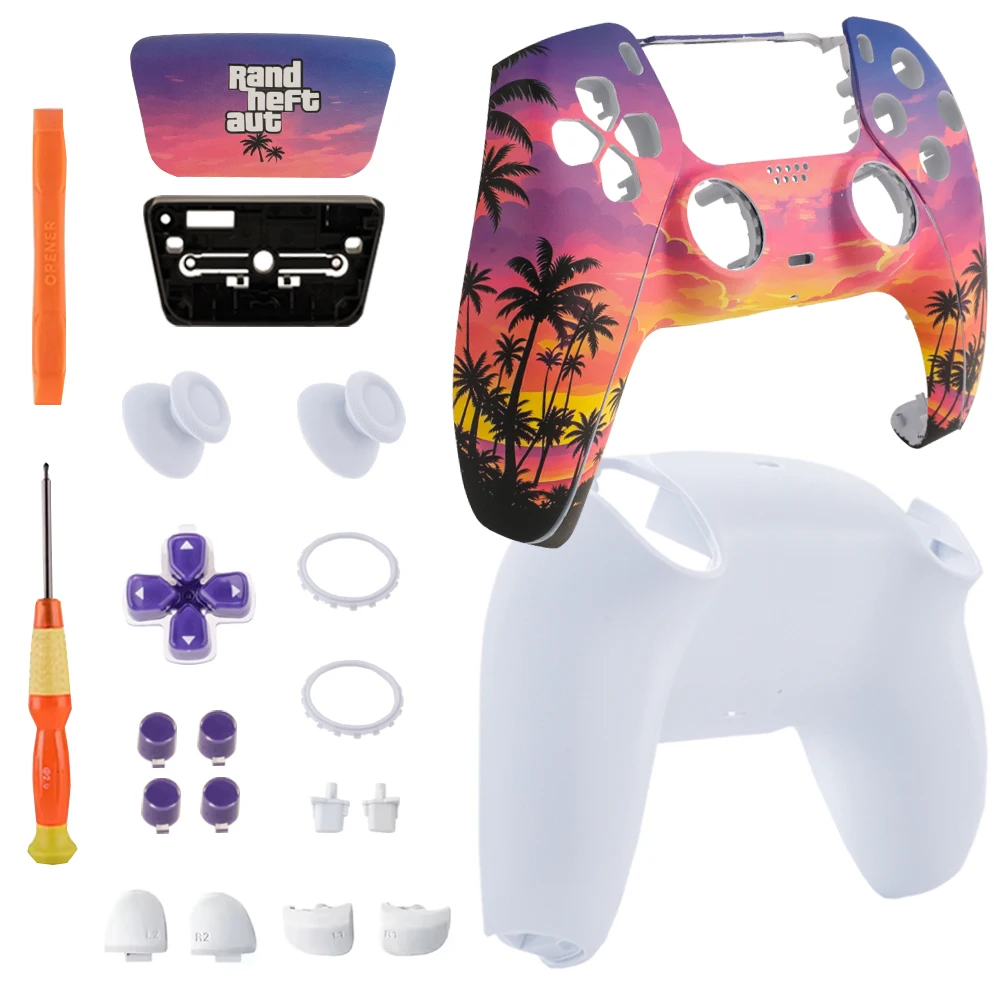 Custom Replacement Shell Kit For PS5 DualSense Controller BDM-010/020/030/040/050 Full Housing Touchpad Buttons DIY Mod Tools