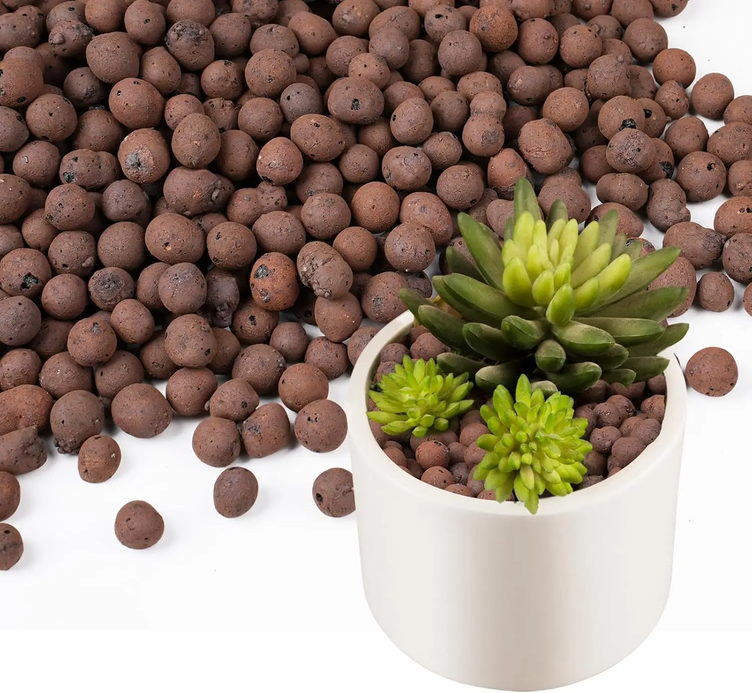 100/200G de Bolitas de Arcilla para Plantas, Bolas de Arcilla Ligeras para Drenaje de Plantas, Cultivo Hidropónico, Acuaponía, Mezcla para Macetas de Orquídeas