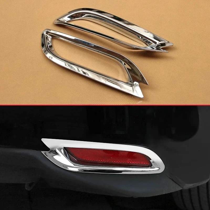 For 2018-2024 Toyota Camry L/LE/XLE Car Accessories Rear Bumper Reflector Fog Light Cover Surrounds Sticker Glossy Chrome