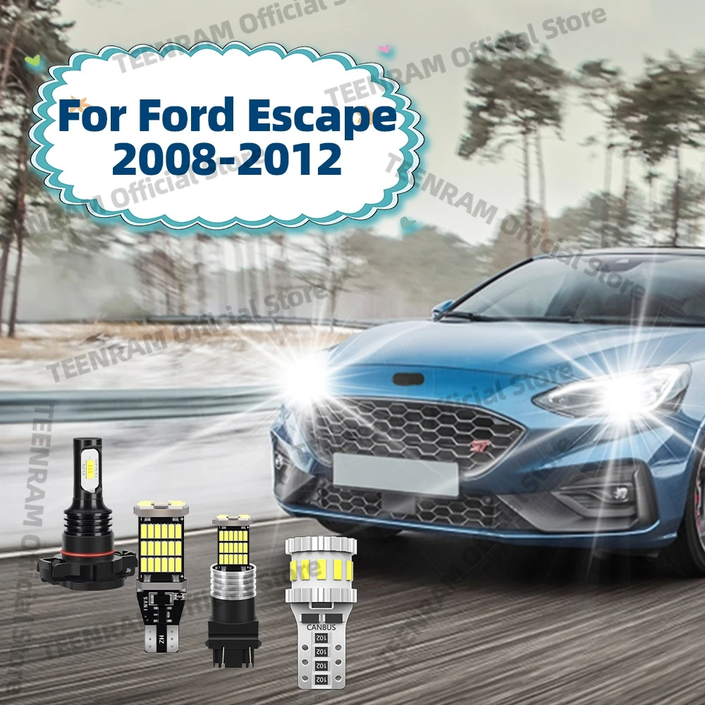 2x LED Fog Lamp Bulbs 6000K Backup Reverse Lamps For Ford Escape 2008 2009 2010 2011 2012 Interior Map License Plate Trunk Light
