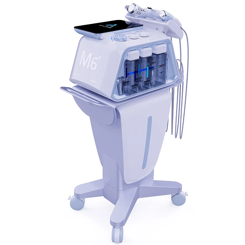 With trolley M6 Generation 2 Facial Care Hydradermabrasion Deep Cleaning Acne Treatment Machine for home/salon use