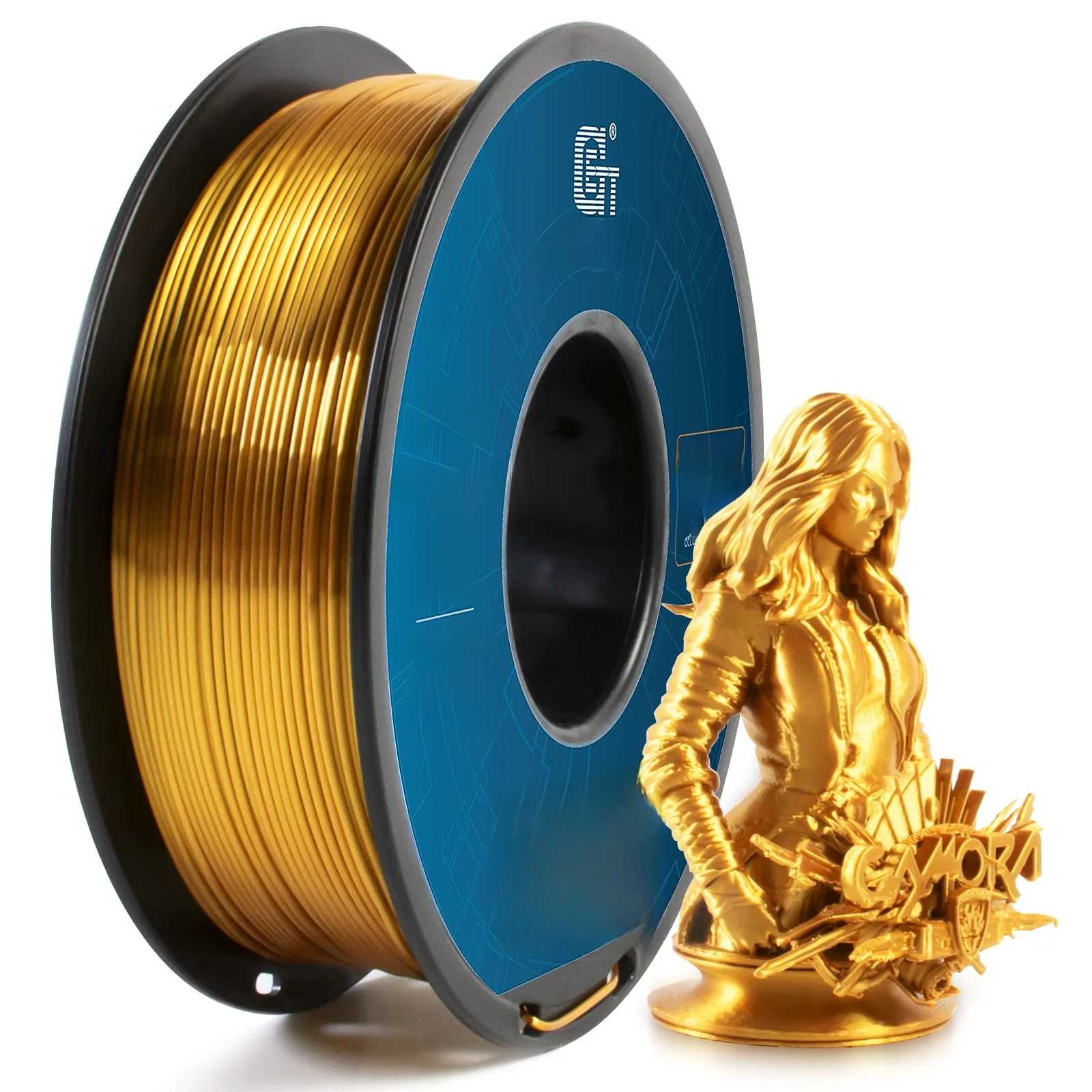 GEEETECH Zijde PLA 3D-filamentdraad 1 kg 1,75 mm spoeldraad 3D-printermateriaal 3D-printvullingen, snelle levering Vacuümpakket - afbeelding 2