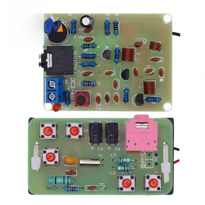 76-108MHz FM Stereo Radio DIY Kit bezprzewodowy moduł nadajnika i odbiornika FM modulacja częstotliwości lutowanie Practice Project — zdjęcie 2