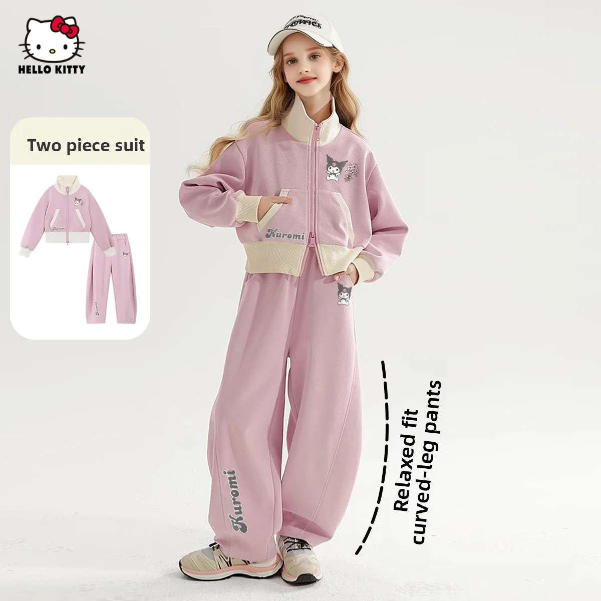 

【 Genuine Authorization 】 Girls' Autumn Set 2025 New Zhongda Children's Wear Sports Style Coat Set 2-piece Set