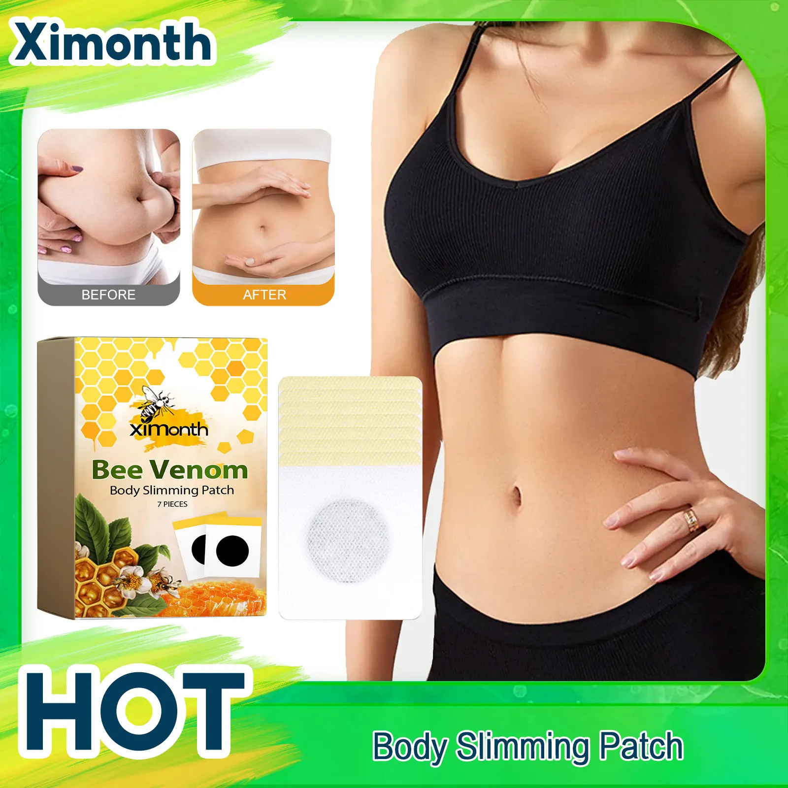 

Body Slimming Sticker Thin Arm Reduce Thigh Cellulite Belly Fat Burning Firming Abdomen Shaping Sculpting Waist Slim Navel Patch