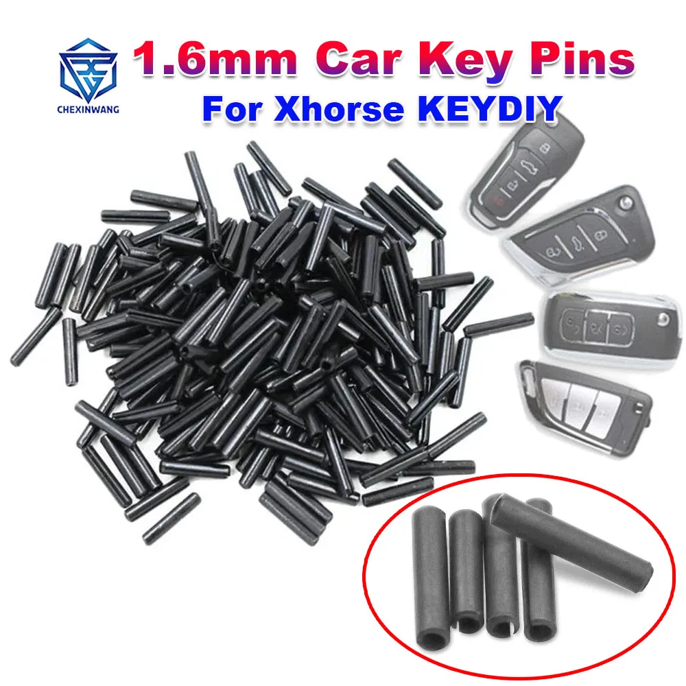 100/500pcs 1.6mm Car Key Pins Remote Control Key Blank Fixed Pin Metal for KD Xhorse for KEYDIY Folding Remote Key Blade