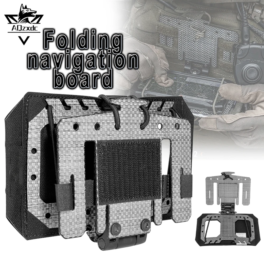 

Tactical Folding Navigation Board MOLLE Portable Mobile Phone Holder Hunting Vest Chest Holder for Airsoft Plate Carrier Vest