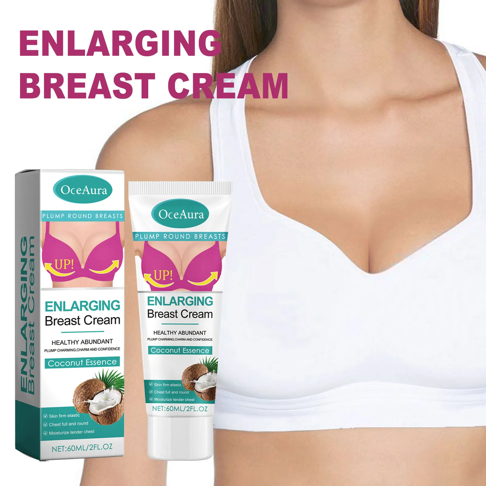 Breast Enhance Cream Expanding Bust Improving Flat Sagging Increase Elasticity Promote Chest Growth Firming Enlarge Breast Cream