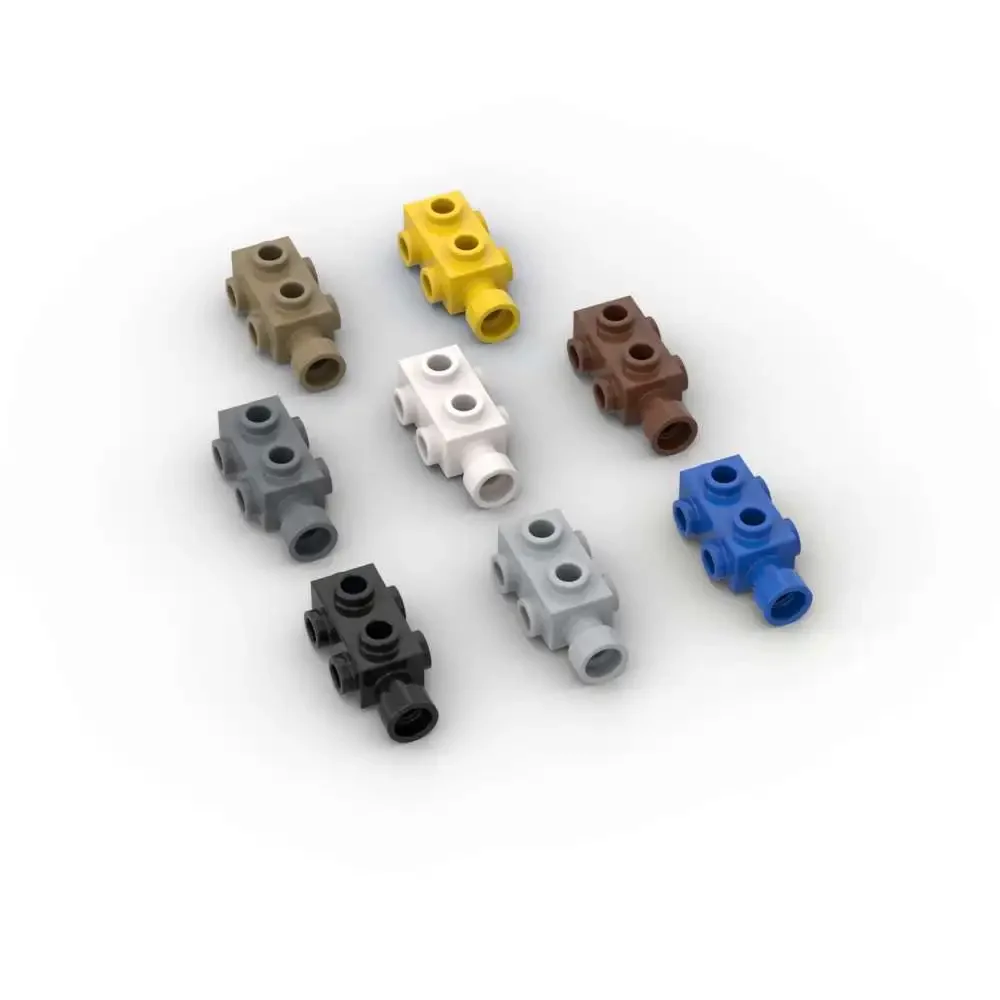 MOC – Kit de blocs de construction modifiés 4595, 1x2x2/3, avec goujon sur le côté, Puzzle de particules de brique, jouet éducatif, cadeau d'anniversaire pour enfants, 10 pièces