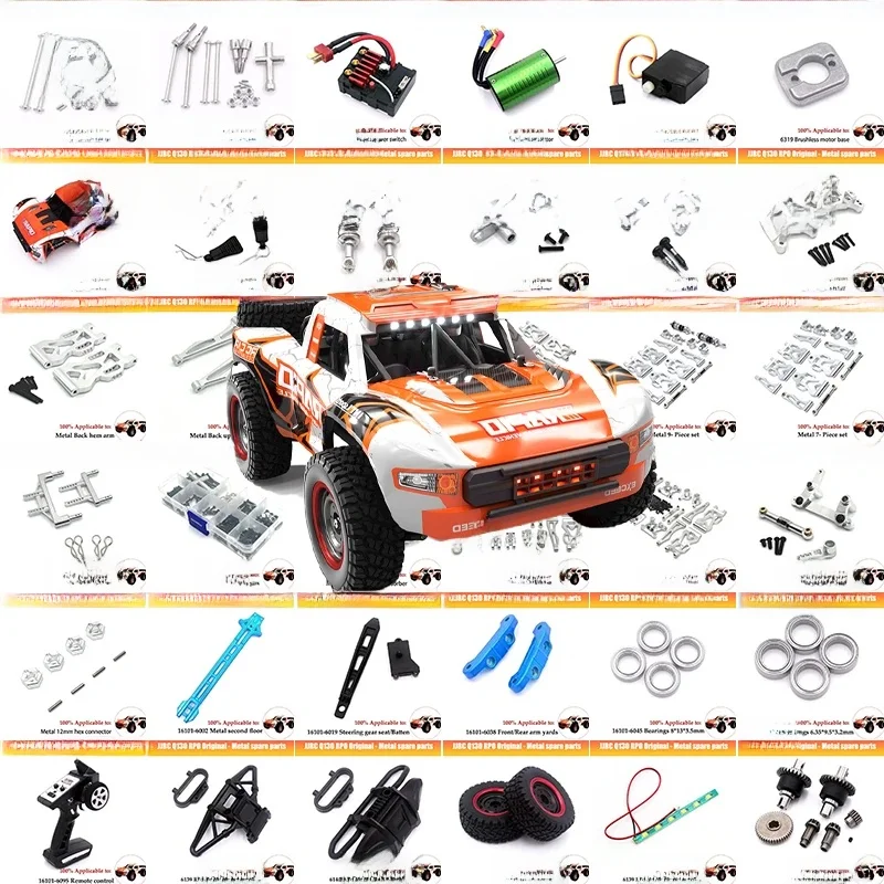 JJRC-Pièces de rechange pour voiture RC Q130, moteur ESC Servo pneus ou.com, engrenage arbre d'entraînement, amortisseur, bras de pare-chocs, accessoires