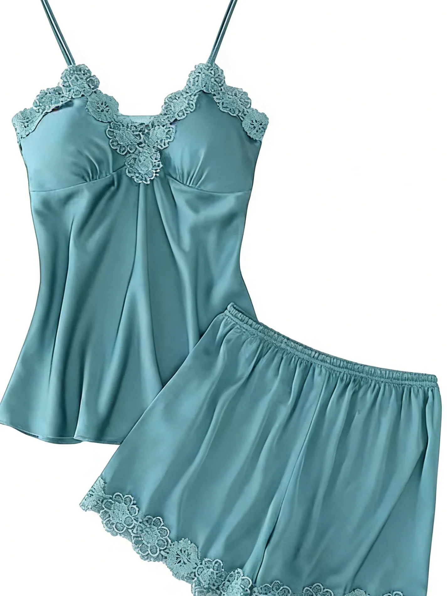 

Women's lace-decorated backless collarless breathable soft casual spring, summer, and autumn pajamas and loungewear