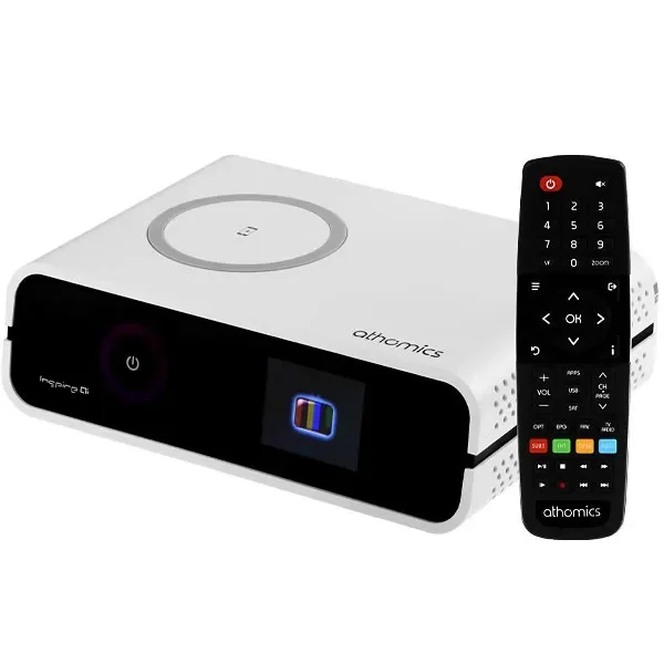 جهاز استقبال رياضي إلهام Qi Full HD FTA مع Wi-Fi Qi Refones-White